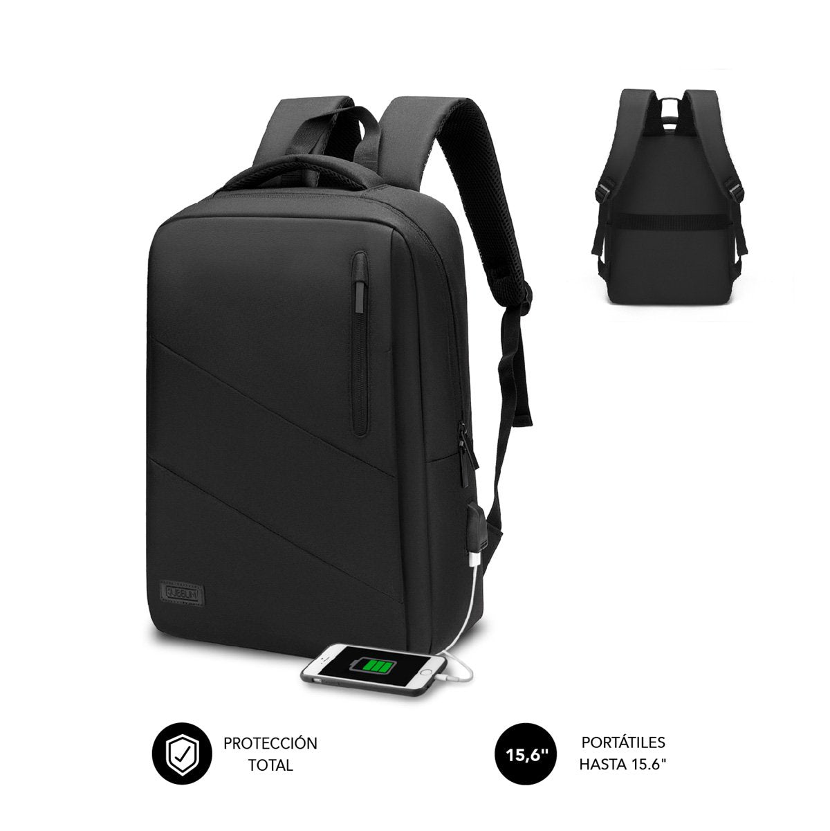 EAN 8436586741761 - SUBBLIM SUB-BP-2BL2002 maletines para portátil 39,6 cm (15.6") Negro imagen 1