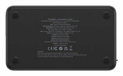 Baseus Super Energy Pro+ Car Jump Starter, 1200a Negro