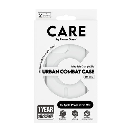EAN 5715685005558 - PanzerGlass CARE™ by ® Urban Combat Case Transparent w. White MagSafe iPhone 15 Pro Max funda para teléfo imagen 3