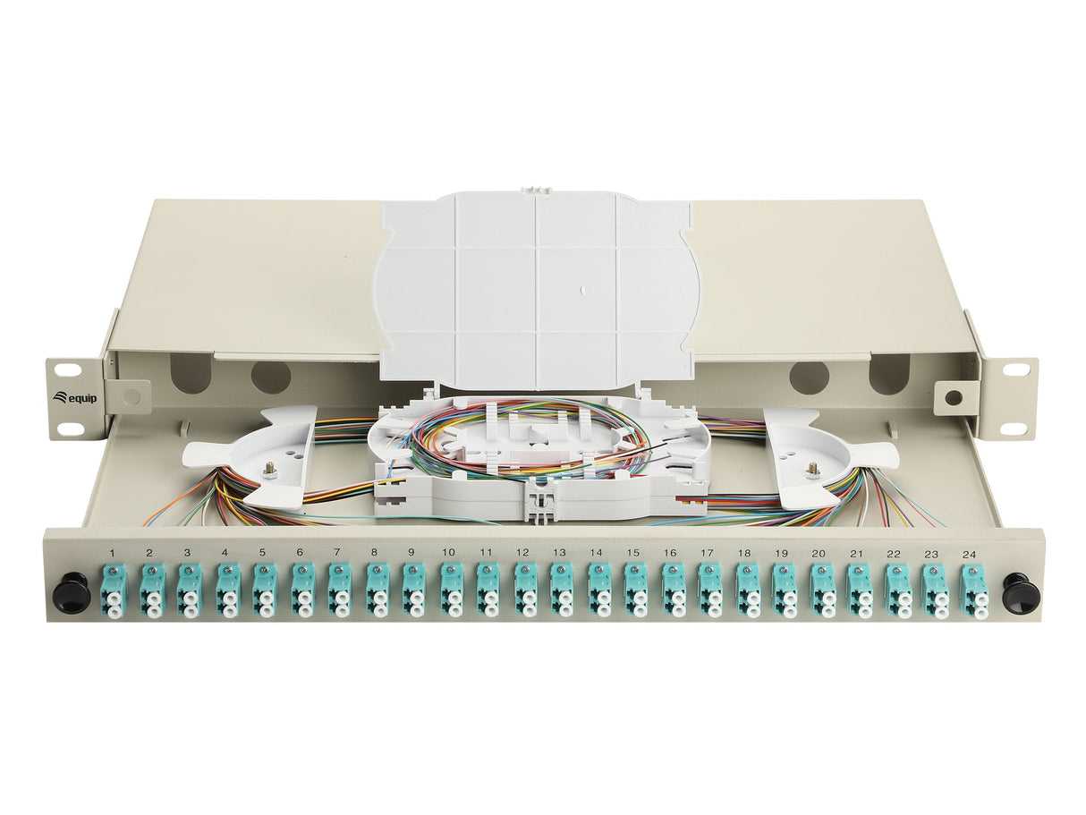 Equip Lwl-Spleisskamen 24-Port Lc-Duplex Om3 1u Komplett Gr
