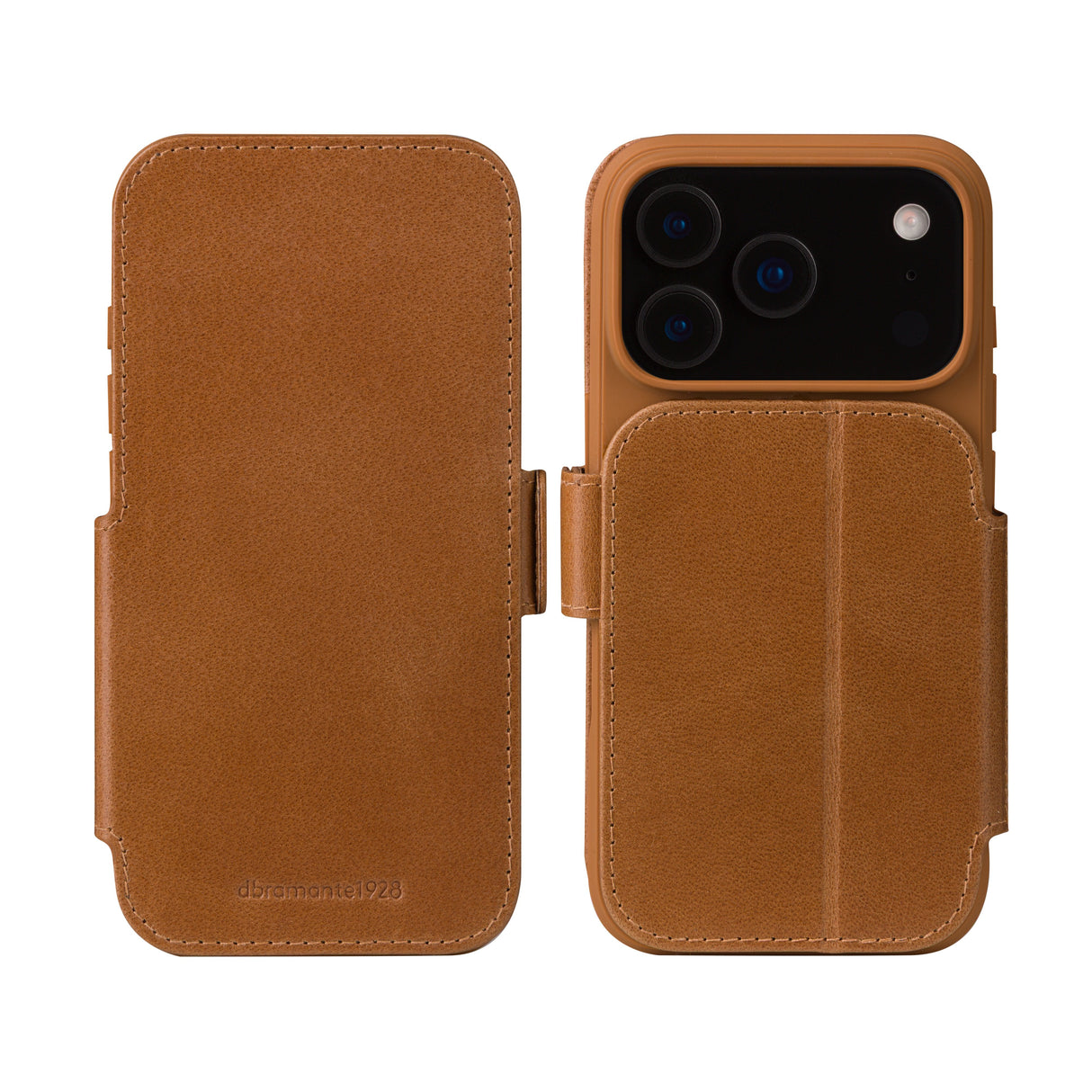 Dbramante1928 Copenhagen Funda Con Tapa Para Teléfono Móvil Cuero De Grano Entero Marrón Para Apple Iphone 17 Pro Max