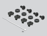 Delock Regleta De Cepillos Para La Gestión De Cables De 10" Con Fijación De Cables 1u Negro