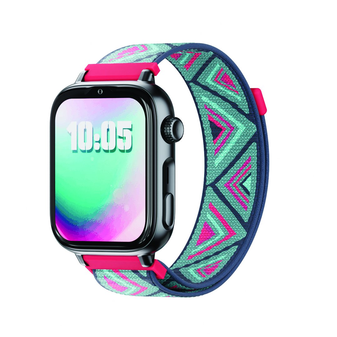 Savefamily Reloj Inteligente Infantil Savewatch Plus 2 - Pantalla Amoled - Carcasa Negra - Correa Tela Tribeca