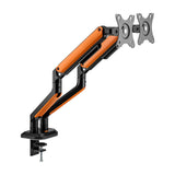 Aisens Soporte De Mesa Rgb Gaming Contrapeso Giratorio E Inclinable Para Monitor/Tv 9kg (3 Pivotes, 2 Brazos) De 17-32, Negro-Naranja