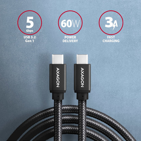EAN 8595247905949 - Axagon BUCM3-CM10AB cable USB USB 3.2 Gen 1 (3.1 Gen 1) 1 m USB C Negro imagen 2