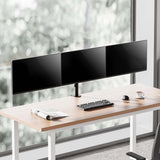 Aisens Soporte De Mesa Eco Giratorio E Inclinable Para 3 Monitores 10kg (3 Pivotes, 2 Brazos) De 13-27, Negro