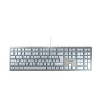 EAN 4025112094422 - CHERRY KC 6000 Slim teclado Universal USB AZERTY Belga Plata, Blanco imagen 3
