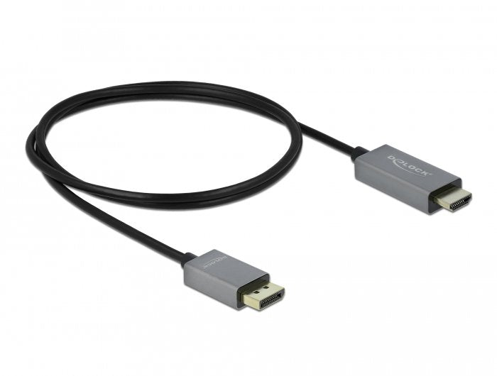 Delock 85928 Cable Activo De Displayport 1.4 A Hdmi 4k 60 Hz (Hdr) 1 M