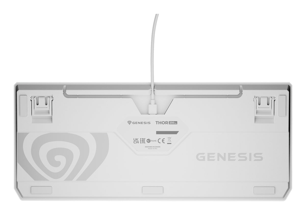 Genesis Thor 230 Tkl Teclado Juego Usb + Rf Wireless + Bluetooth Qwerty Blanco