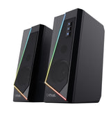 Altavoces Trust 2.0 Zoxa Rgb 6w Rms 12w Max 6 Modos Iluminacion  Autoalimentado Usb Led  Color Negro 24070