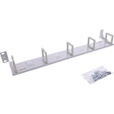 Inline® 19" Cable Management Panel, 5 Plastic Brackets Horizontal, Ral7035 Gris
