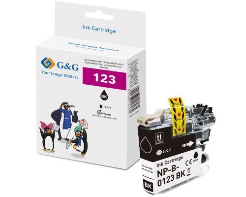 G&G Tintencartucho Compatible Brother Lc-123bk Negro