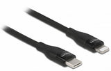 Delock Daten- Y Cable De Carga Usb Tipo-C A Lightning Negro 0,5 M Mfi