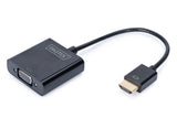Digitus Adaptador Hdmi A Vga(D-Sub) Negro Da-70461