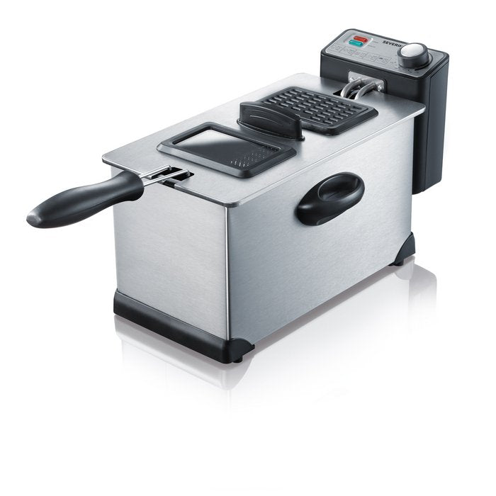 Severin Fr 2431 Freidora Baja En Grasa 3 L Sencillo Acero Inoxidable Independiente 2000 W
