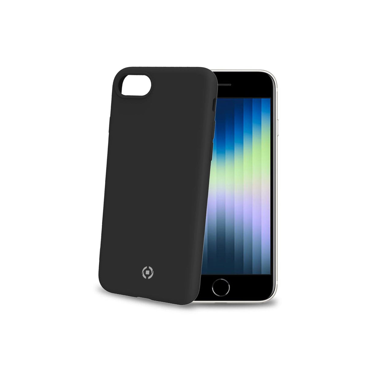 Celly Cromo Funda Para Iphone Se 2022 2020, Se 3rd. Se 2nd Iphone 8 / 7  (4.7") Negro