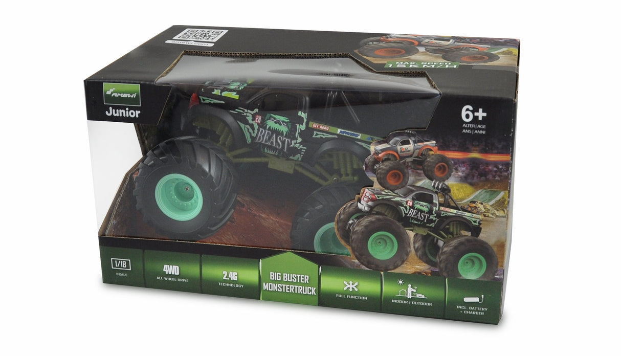 Amewi Rc Auto Big Hmer Truck Li-Ion Akku 500mah Verde 6+