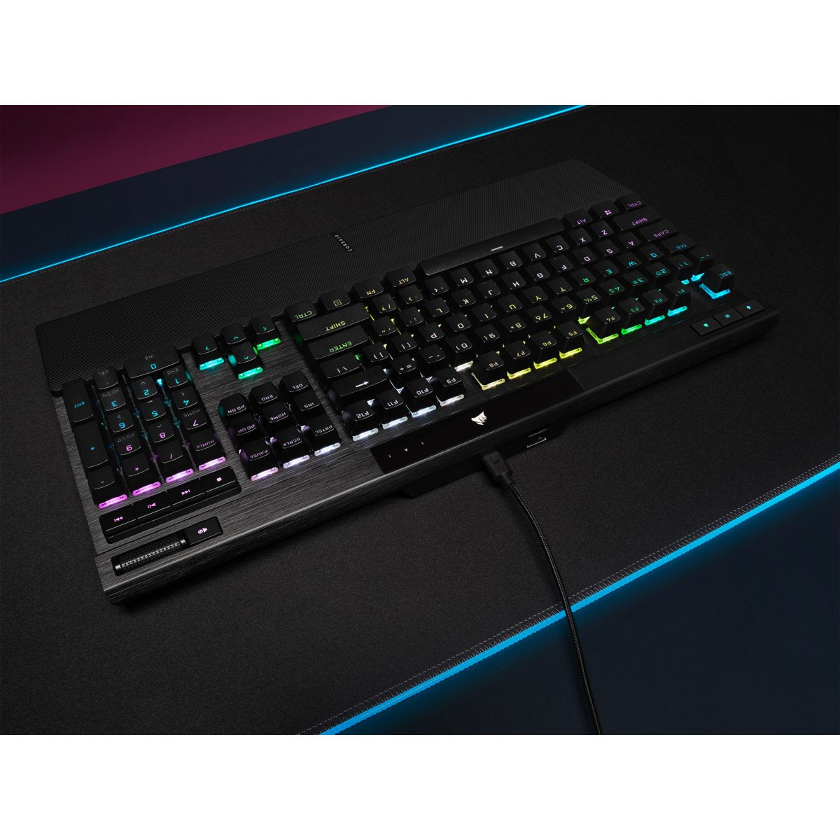 Corsair K70 Rgb Pro Mechanical Gaming Keyboard, Cherry Mx Switch, Nd Layout, Wired, Black