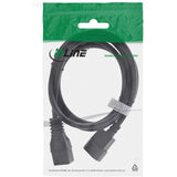 Inline Cable De Alimentación C19 A C20 3 Pines Iec Macho A Hembra Negro 0,5 M