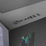 Caja Pc  Microatx Mars Gaming Mc-View3 Gpu Max 330mm Cristal Templado Panoramico Argb Usb-C Negra
