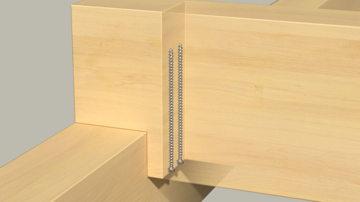 Tornillo De Construcción Para Madera Fischer Powerfull Ii 8,0x180 Zk Tx Vg 50 Piezas, Rosca Completa, Galvanizado 562961