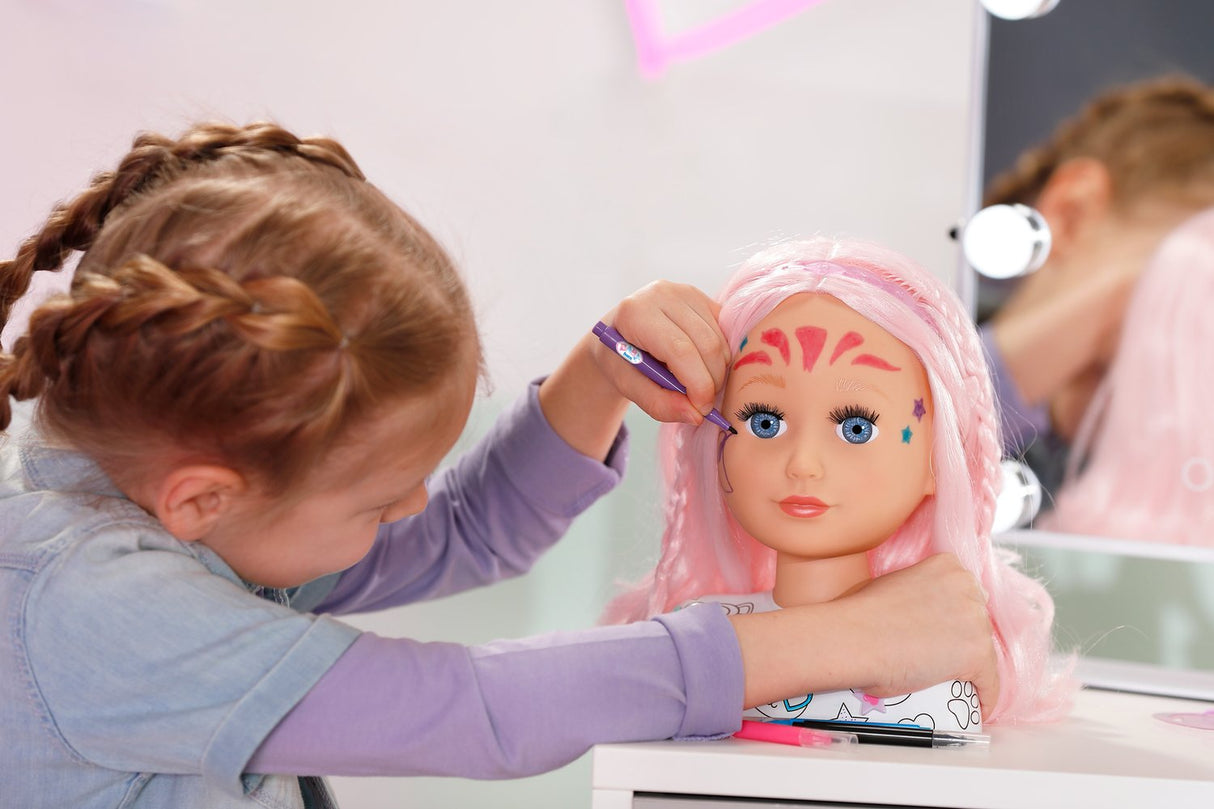 Zapf Creation Baby Born® Styling Head Creative, Make-Up Y Hairy Head 836033