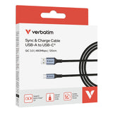 EAN 0023942318439 - Verbatim 31843 cable USB USB 2.0 1,2 m USB A USB C Negro imagen 5