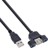 Cable Inline Usb 2.0 A Macho A A Hembra Para Soporte De Ranura 0,6 M