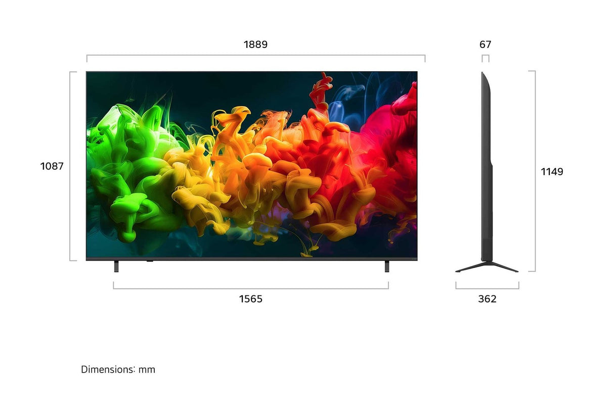 Televisor Lg Qned Evo Ai Qned83b Mini Led 85qned8eb3a 85' Ultra Hd 4k Smart Tv Wifi
