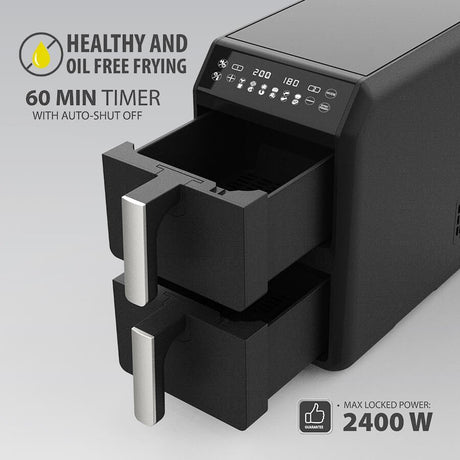 EAN 4897144673353 - Maestro MR-761 freidora Doble 10 L Independiente 2400 W Freidora de aire caliente Negro imagen 6