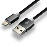 Everactive Usb Lightning Cable 1m - Negro, Silicona, Soporte De Carga Rápida, 2.4a - Cbs-1ib