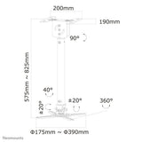 Neomounts By Newmar Bdh Höhe 58-83cm Negro Max.15kg