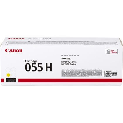 EAN 4549292124743 - Canon 055H cartucho de tóner 1 pieza(s) Original Amarillo imagen 1
