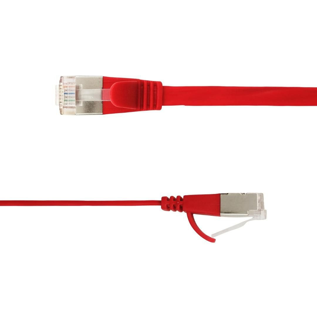 Flat U/Ftp Cat6a Red 2m Awg 32/7, Pvc, 1 85x6mm Stp-Fl6a-00200-Rd