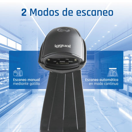 EAN 8435364320129 - iggual L1DUSB-B-AX Lector de códigos de barras portátil CMOS Negro imagen 8