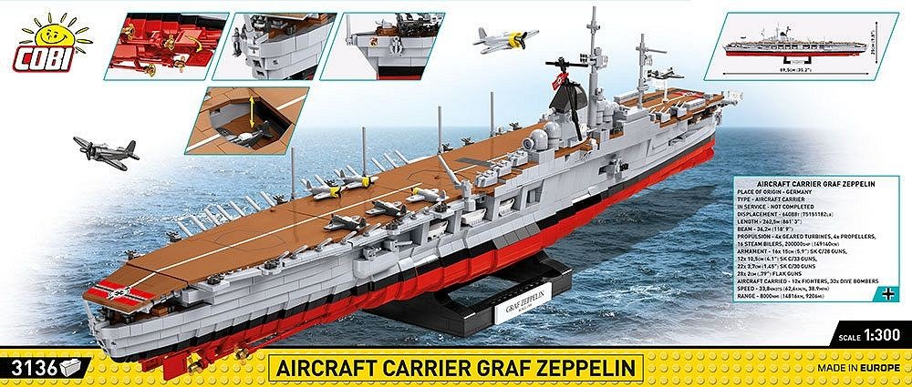 Cobi Colección Histórica: Portaaviones Graf Zeppelin 4826