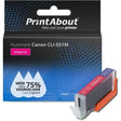 EAN 0632096830126 - PrintAbout CLI-551M cartucho de tinta Compatible Magenta imagen 1