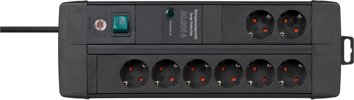 EAN 4007123674855 - Brennenstuhl 1256000678 base múltiple 3 m 8 salidas AC Interior Negro imagen 2
