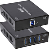 Extensor Usb, Cat.6, Usb 3.2, 100 M,Set, Receptor Con 4 Puertos Usb-A