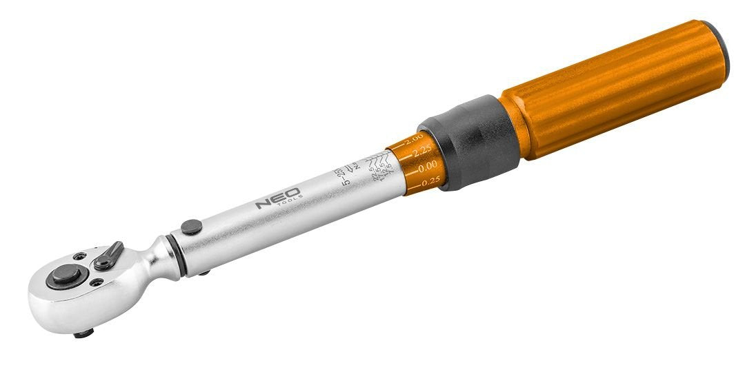 Neo Tools Llave Dinamométrica Bidireccional 1/4", 5-25nm, Juego De 21 Piezas.