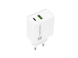 Natec Cargador Usb Ribera Usb-A+Usb-C 20w Pd Blanco