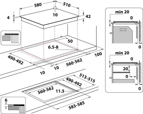 EAN 8050147042816 - Indesit AAR 160 C Negro Integrado 58 cm Cerámico 4 zona(s) imagen 5