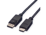 Roline Rm Displayport Cable Dp - Hdtv, St St, Schwarz, 1 M