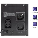 EAN 5901878537757 - Qoltec 53775 sistema de alimentación ininterrumpida (UPS) Línea interactiva 1,2 kVA 720 W 4 salidas AC imagen 5
