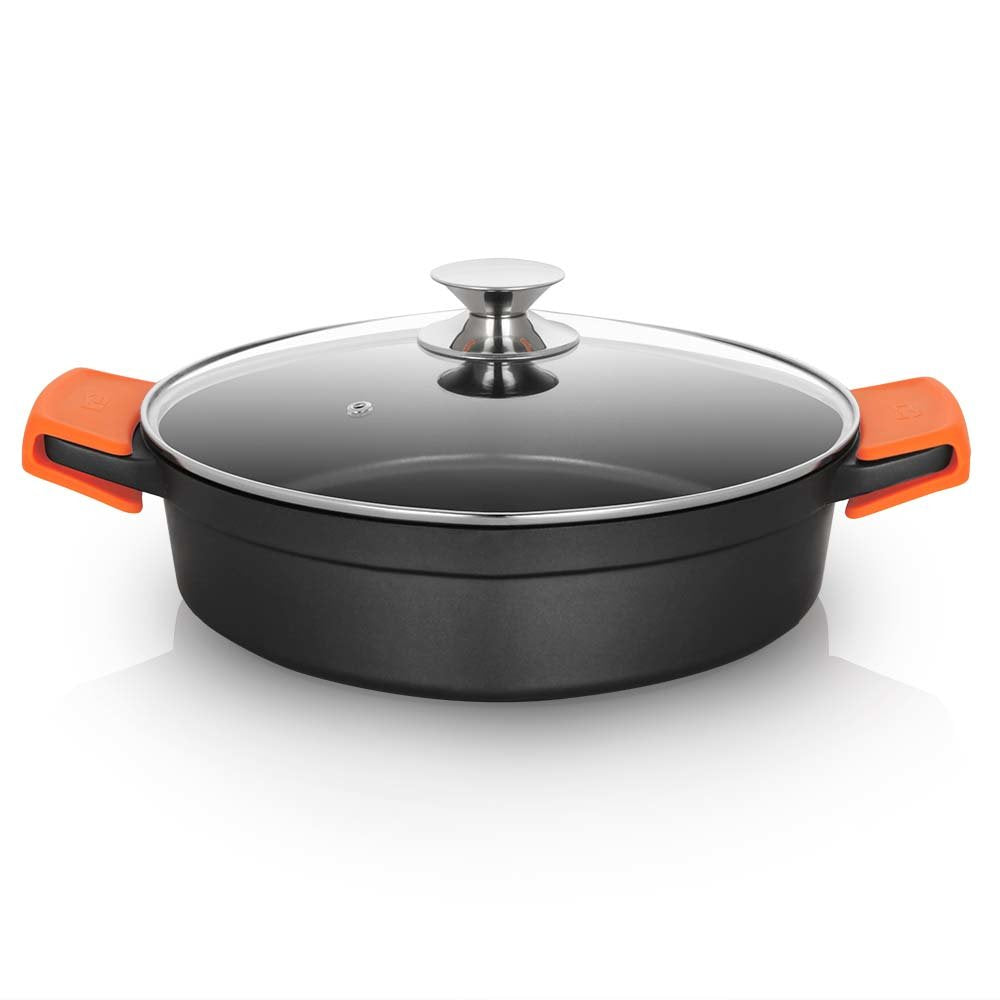 Orbegozo Cdb 1028 Cacerola Baja De Aluminio Fundido - Versatilidad Y Seguridad En La Cocina - Antiadherente Libre De