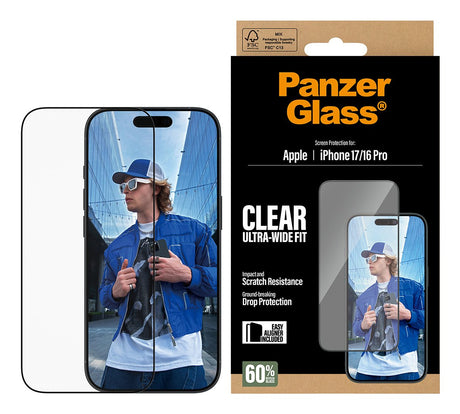 EAN 5715685025587 - PanzerGlass ® Screen Protector iPhone 17 | iPhone 16 Pro | Ultra-Wide Fit w. EasyAligner Protector de pan imagen 2