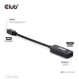 EAN 8719214473341 - CLUB3D CAC-1188 adaptador de cable de vídeo 0,09 m Mini DisplayPort HDMI Negro imagen 5