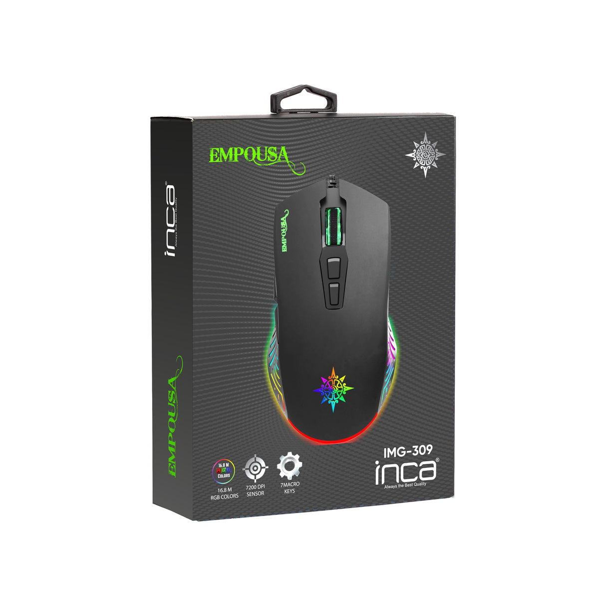 Ratón Gaming Inca Empousa Rgb Macro Keys Professional