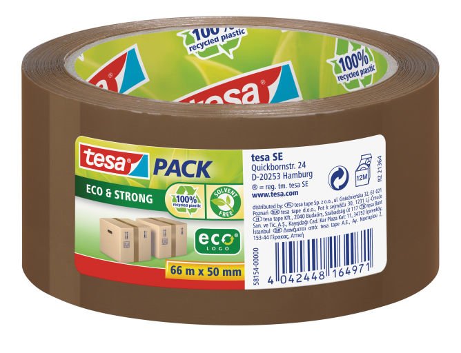 Tesa 58154-00000-00 Cinta Adhesiva 66 M Marrón 1 Pieza(S)