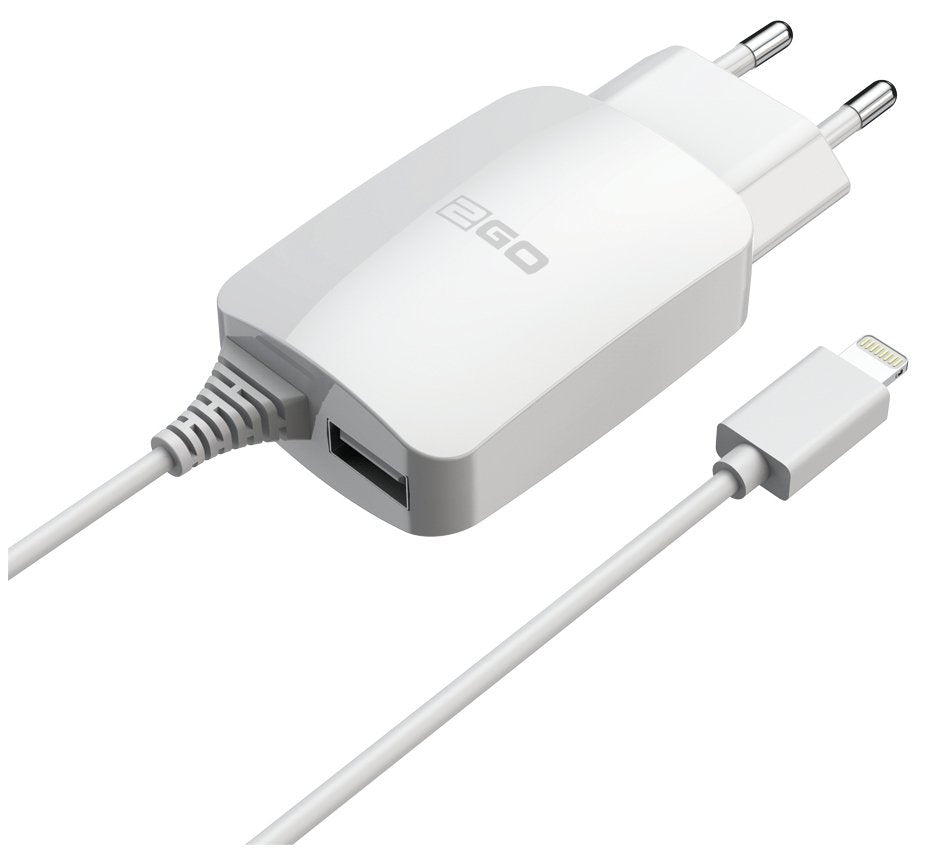 Cargador De Pared Usb 2go 110v-240v Blanco Para Iphones Y Ipads 2go